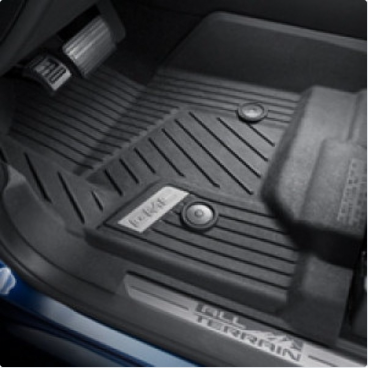 Floor Liners - Front Premium All Weather, With Console, GMC Logo, Jet Black (84073616)