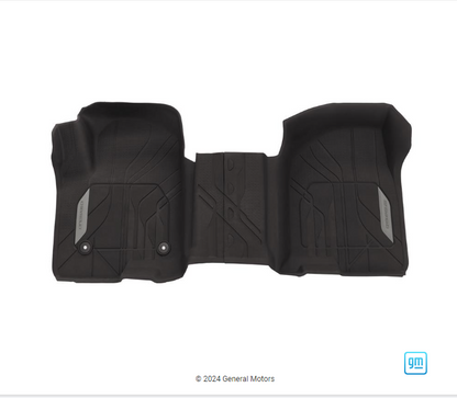 Floor Liners - Front Premium All Weather, W/O Console, Chevrolet Script, Jet Black (84333606)