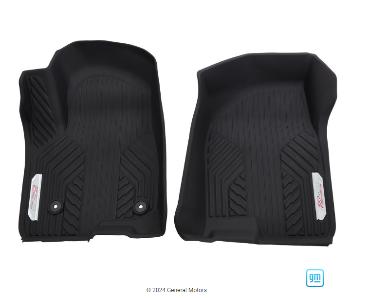 Floor Liners - Front Premium All Weather, With Console, Chrome Z71 Logo, Jet Black (84333610 OR 84348118)