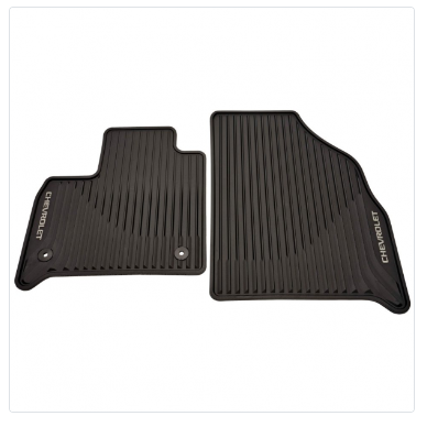 Floor Mats - Front Premium All Weather, Chevrolet Script, Jet Black (84162515)