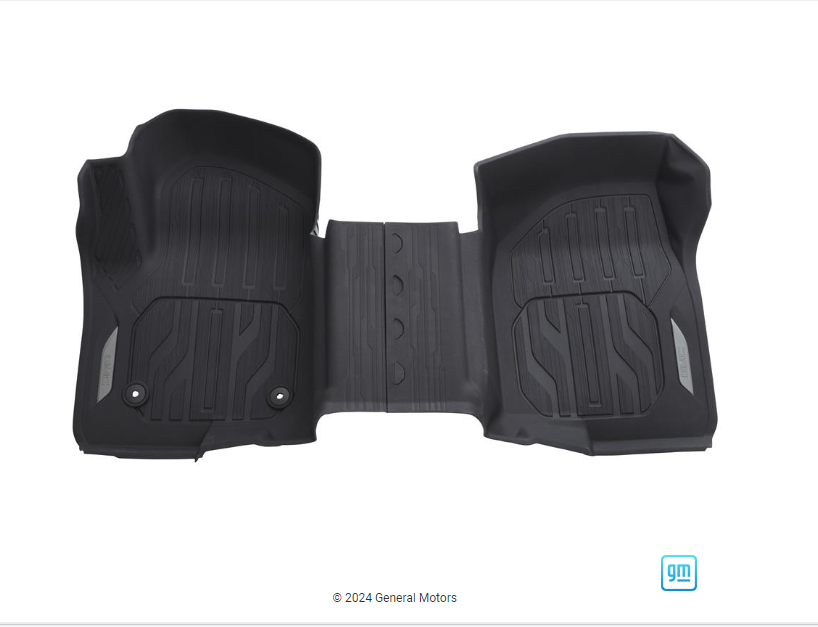 Floor Liners - Front Premium All Weather, W/O Console, GMC Logo, Jet Black (84333608)