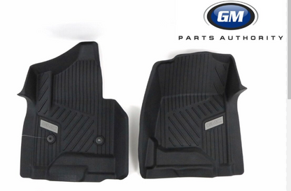 Floor Liners - Front Premium All Weather, With Console, GMC Logo, Jet Black (84073616)